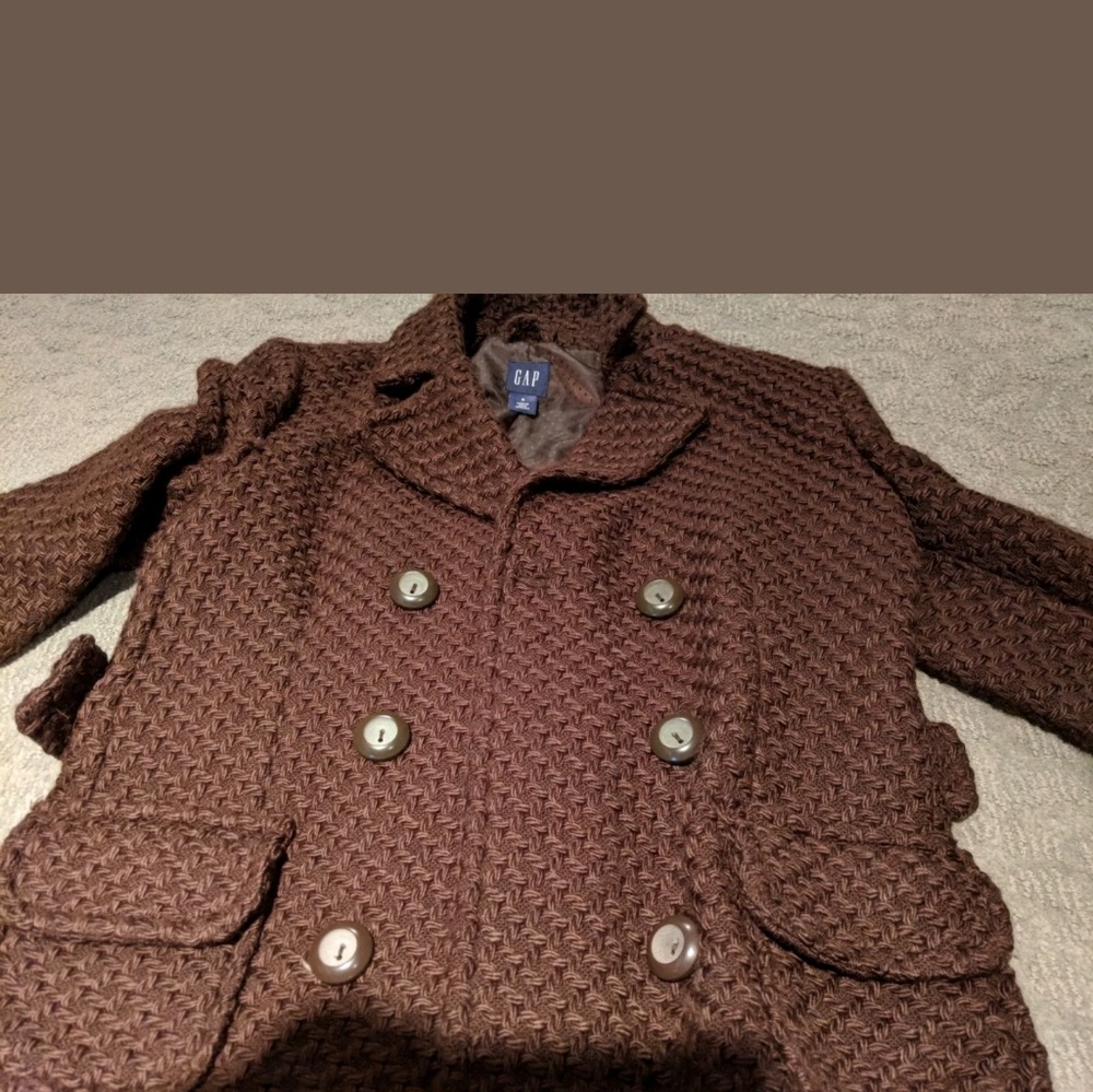 GAP Briwn Sz 6 Women's Jacket Knit Wool